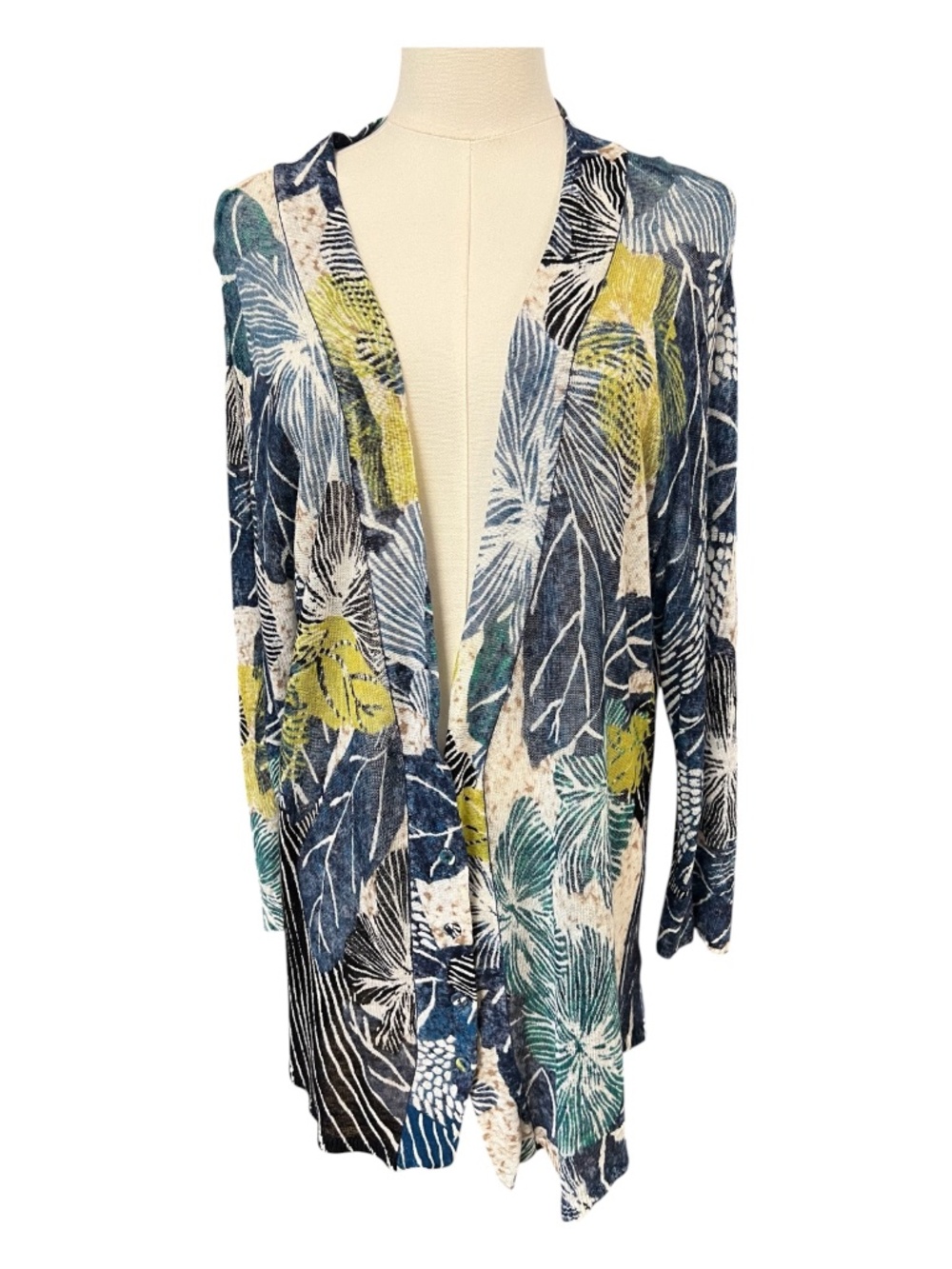 EUC NIC+ZOE Burton Front Tropical Linen Blend Cardigan | Size 1X